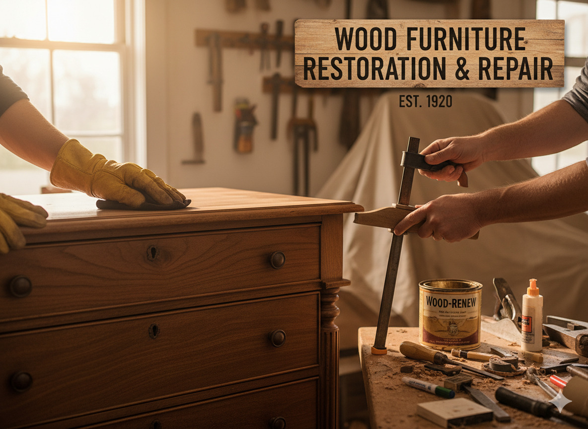 Wood furniture restoration